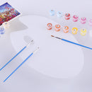 Plastic Transparent Oval Painting Palette Clear Watercolor Paint Mixing Board