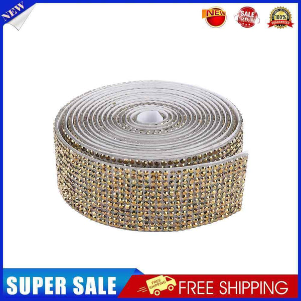 #A 1m Rhinestone Tape Self-adhesive Practical Glitter Diamonds Ribbon Party Deco