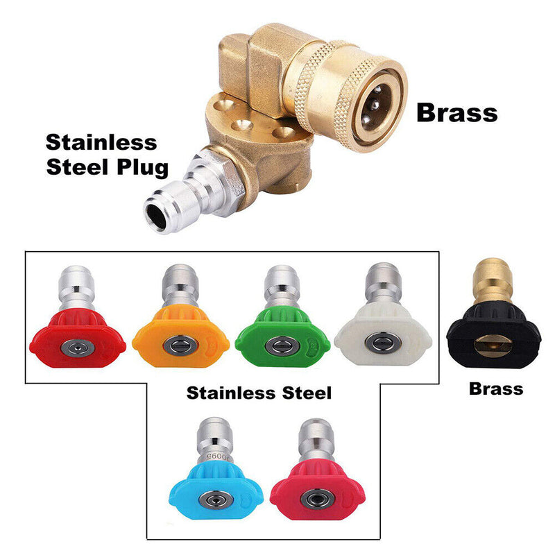 Pressure Washer Gun Adapter + Pivot Coupler + 7 Tips for Karcher K Series Newly