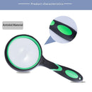 10X Magnifying Glass Handheld Magnifier Thickened Glass Lens Portable Eye L