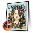 5D DIY Full Drill Diamond Painting Butterfly Girl Cross Stitch Embroidery