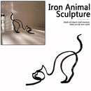Decoration Cat Decoration Art Sculpture Cat Sculpture Abstract Line Ornament