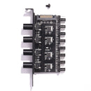 DC 12V Fan Hub Regulator 8 Way SATA/3Pin Speed Controller for PC Computer Case