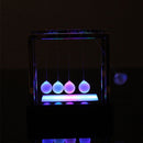 Newton Cradle Office Decor Pendulum Steel Balance Ball Black Base Switch Control
