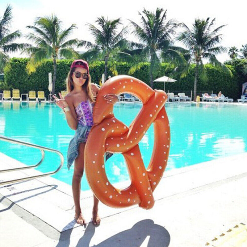 Swimming Pool Water Hammock Floating Swing Ring Inflatable Air Lounger Bed Newly