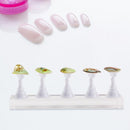 Magnetic Nail Holder Acrylic Crystal Shelf Training Display Stand (White Newly