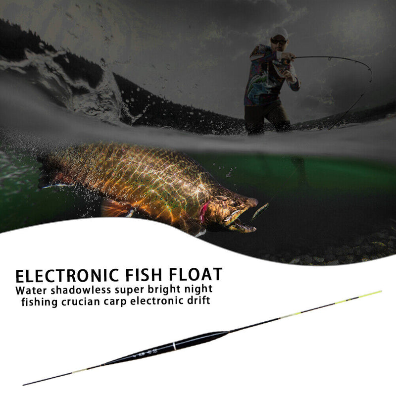 Electronic LED Light Fishing Float Bite Alarm Luminous Fish Tackle (Black) Newly