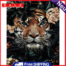 Hand Painted on Canvas DIY Cat Family Oil Paint By Numbers Drawing Kit Ornaments