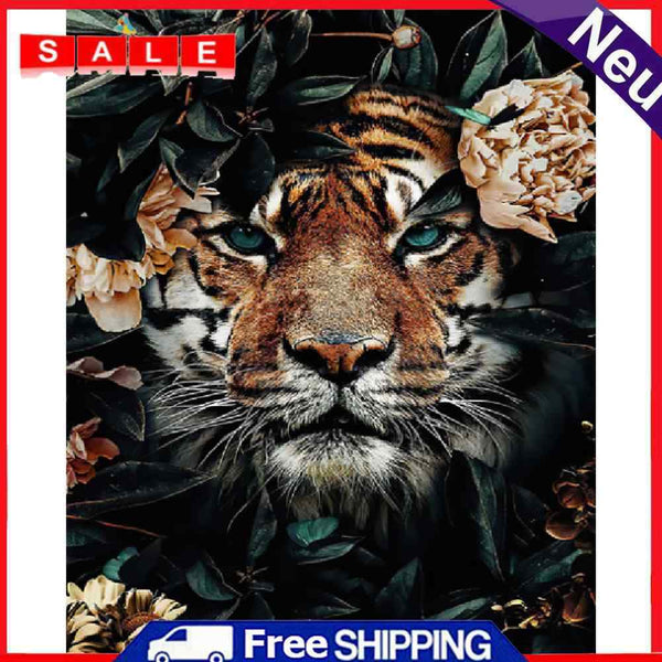 Hand Painted on Canvas DIY Cat Family Oil Paint By Numbers Drawing Kit Ornaments