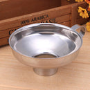 Stainless Steel Wide Mouth Canning Funnel Thick Salad Dressing Funnel(L)