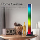Type-C APP Control RGB 32LED Voice-Activated  Light Bar (Piano White x2)
