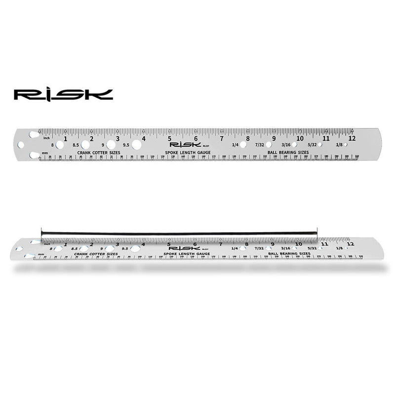 Bike Spoke Ruler Spokes Length Gauge Ball Bearings Measuring Tool Steel Body