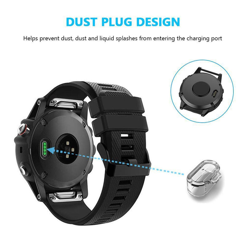 10pcs Anti-dust Charging Port Plug for Garmin Fenix 7 7S 7X 6 5X (Clear Whi