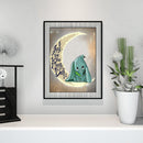 Baby Elephant on the Moon 5D DIY Full Square Diamond Painting Cartoon Mosaic Kit