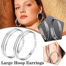 Fashion Hoop Earrings Large Big Circle Hoops Stud Earring Women Ladies Jeweller&