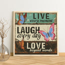 11CT Counted Full Cross Stitch DIY Butterfly Letter Hand Painting Room Decor Kit