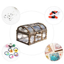 Plastic Clear Pirate Treasure Box Crystal Gem Jewelry Case Storage Chest