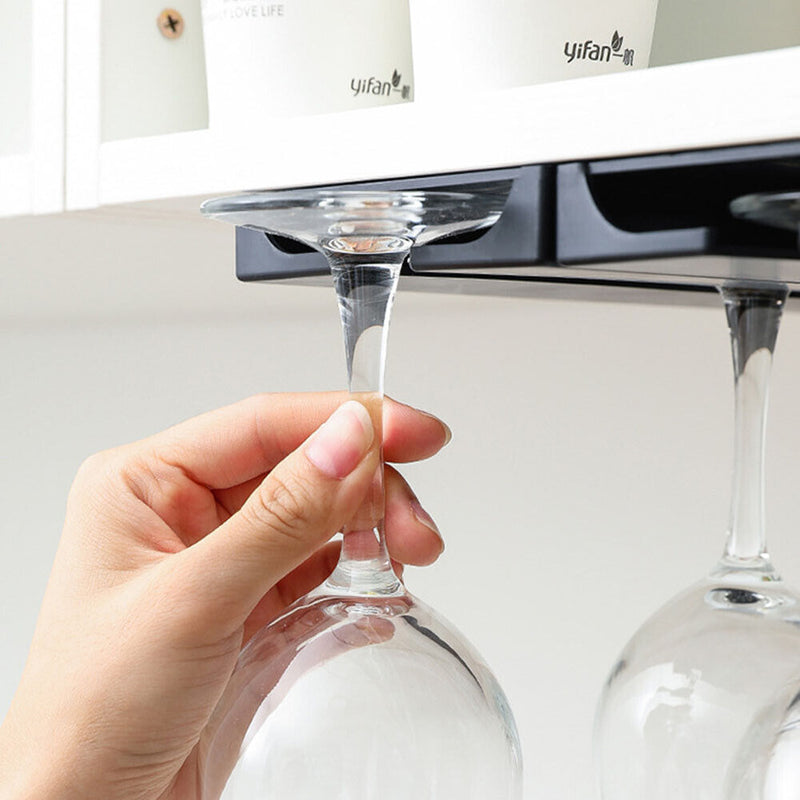 Wine Glass Holder Hanging Punch-free Upside Down Goblet Stemware Hanger She