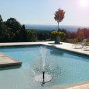 Bird Bath Fountain Solar Powered Water Pump Floating Garden Outdoor Pool Z1Q6