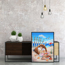 Beach Conch Drawing Frameless DIY Oil Paint by Numbers Canvas Home Decor