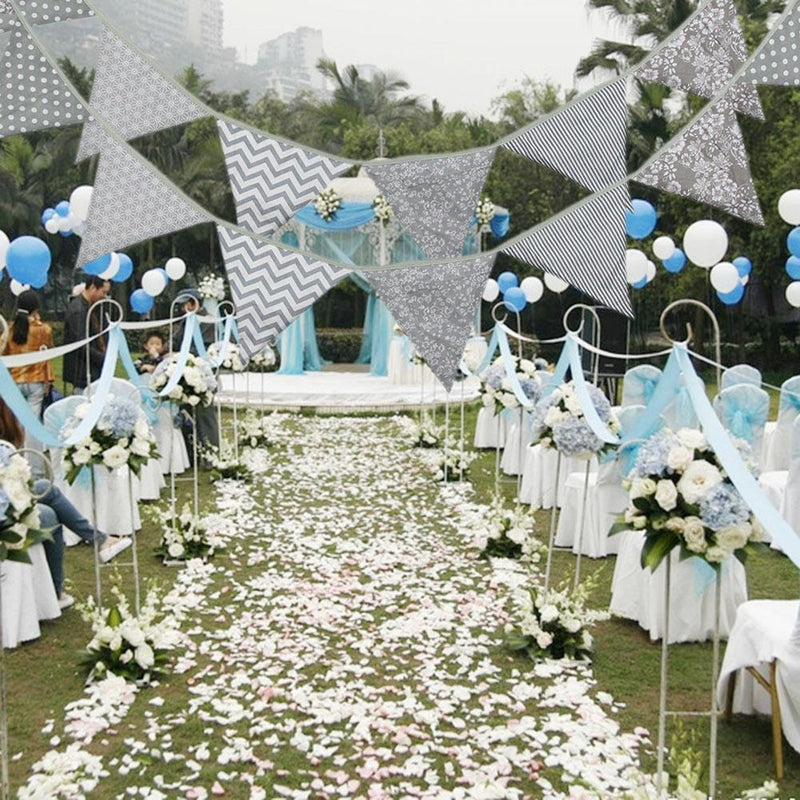 12-sides 3.2m Pennant Bunting Banners Triangular Flags Baby Birthday Decor