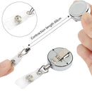 Clip Anti-Lost Clip Metal Stationery Retractable Lanyards Badge Holder Key Ring
