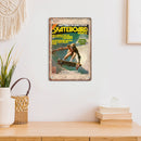 Boy Sheet Metal Drawing Metal Painting Tin Wall Home Art Poster Skateboard