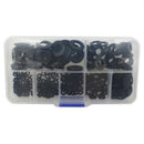 350Pcs/box 7 Sizes Black Nylon Flat Washer Gasket Assortment Kit  M2- M8