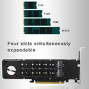 PCI-E 16X to M.2 M-KEY NVME SSD RAID Riser PCI-E4.0 PCI Express X4 Extender