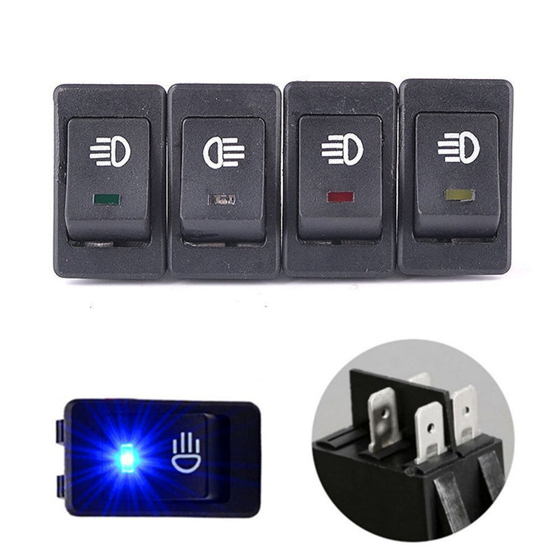 Work Light Switch 4-Pins On/Off 12V 35A LED Indicator Driving Fog Lamp