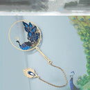 Markers Chinese Style Pagination Mark Peacock Book Clip Brass Bookmark Tassel