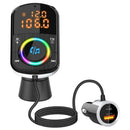 Wireless Car Bluetooth FM Transmitter MP3 Radio Adapter USB Charger AA A I5P7