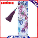 DIY Flower Special Shape Diamond Painting Creative Leather Bookmark with Tassel