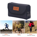 Men Oxford Cloth Phone Bags Double-layer Zipper Fanny Packs (A Black) Newly