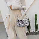 Retro Women Animal Print Canvas Shoulder Underarm Bag Handbags (Leopard)