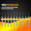 10pcs Circuit Board PCB Drill Bits Tungsten Steel Twist Drill Bits (0.7mm) Newly