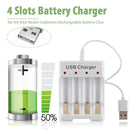 4 Slots Smart Battery Charger for AA AAA Rechargeable Battery Charging Station