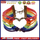 Women Men Simple Letters Handwoven Colorful Rainbow Bracelet Jewelry(2)