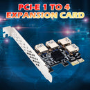 PCI-E to PCI-E Adapter PCI-Express 1x to 16 1 to 4 USB 3.0 Mining Riser Card
