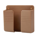 Wall Mounted Phone Charging Organizer Storage Box Stand Rack (Light Yellow)