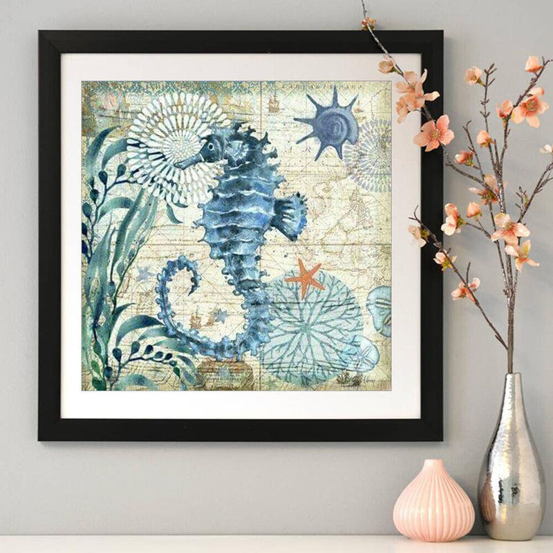 Round diamond Painting 5D DIY Seahorse World Full Drill Rhinestone Picture Newly