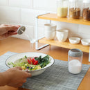Plastic Spice Salt Pepper Seasoning Jar Condiment Bottle with Spoon (Grey) Newly