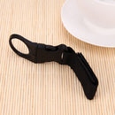 Portable Outdoor Hiking Nylon Webbing Bottle Holder Buckle Clip(Black) Newly