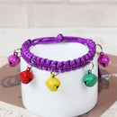 Collar Cat Dog Collar Adjustable Weave Handmade With Colorful Bell Cat Collars