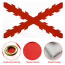 3x5ft Cross Burgundy Bunting Flag for Yard Garden Festival Party Decorations