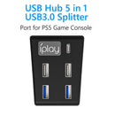 USB Hub 5 in 1 USB3.0 Splitter Expander HUB Adapter 5 Port for PS5 Game Console