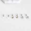 6pair Fashion Women Geometric Hoop Ear Stud Drop Earrings Jewelry Set Gift