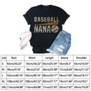 Independence Day Print Baseball Nana T-Shirt (Black XL)