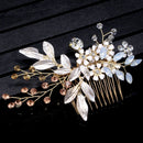 Jewelry Pins Bridal Headpiece Hairwear Crystal Hair Comb Flower Head Clip