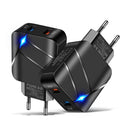 28W USB Charger QC3.0 Quick Charge 3.0 Fast Wall Charger for Smartphone Tab